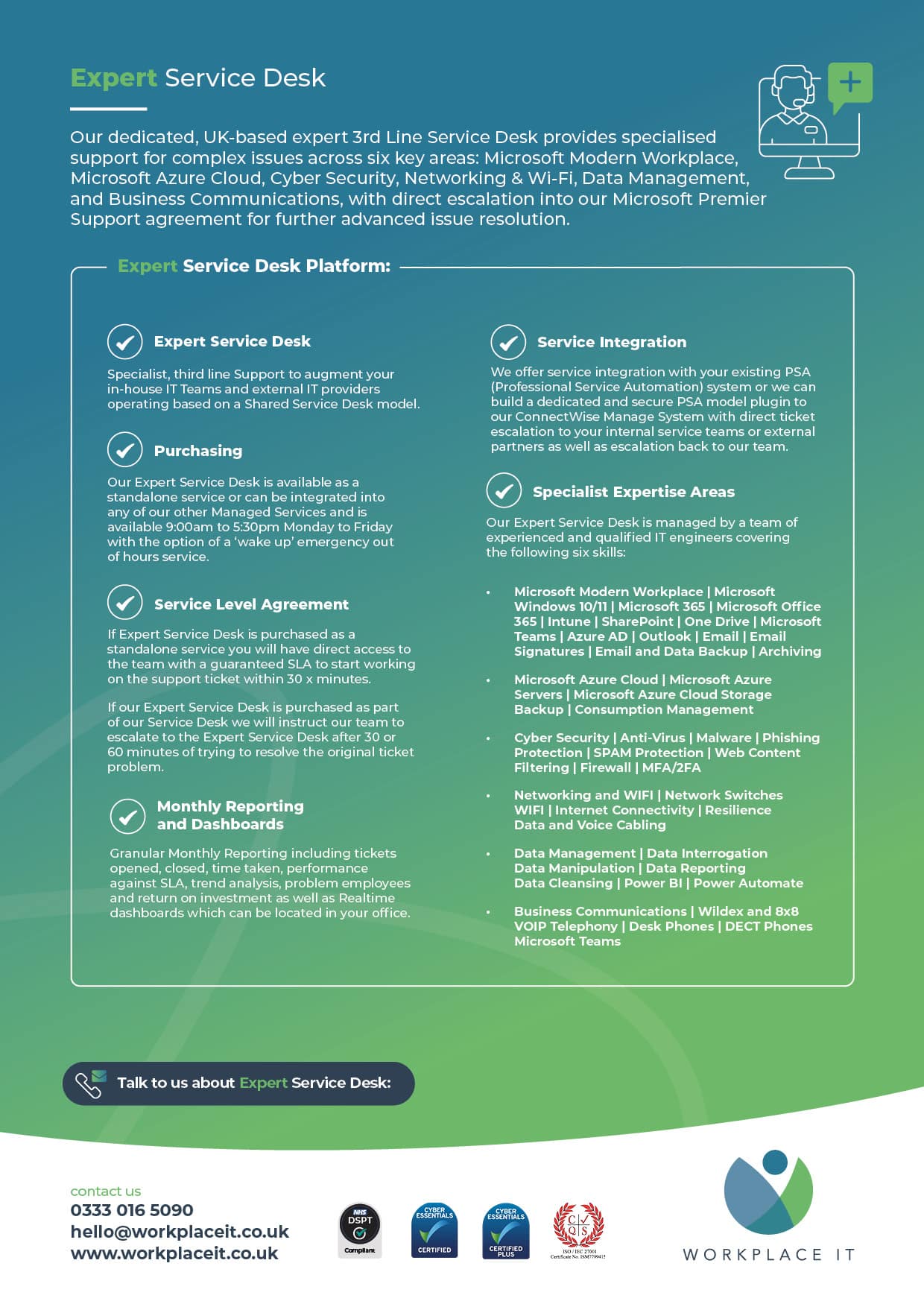 Expert Service Desk – Workplace IT
